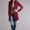 Dresses * | Stetson Womens Deep Wine Rayon/Nylon Western Snap L/S Dress