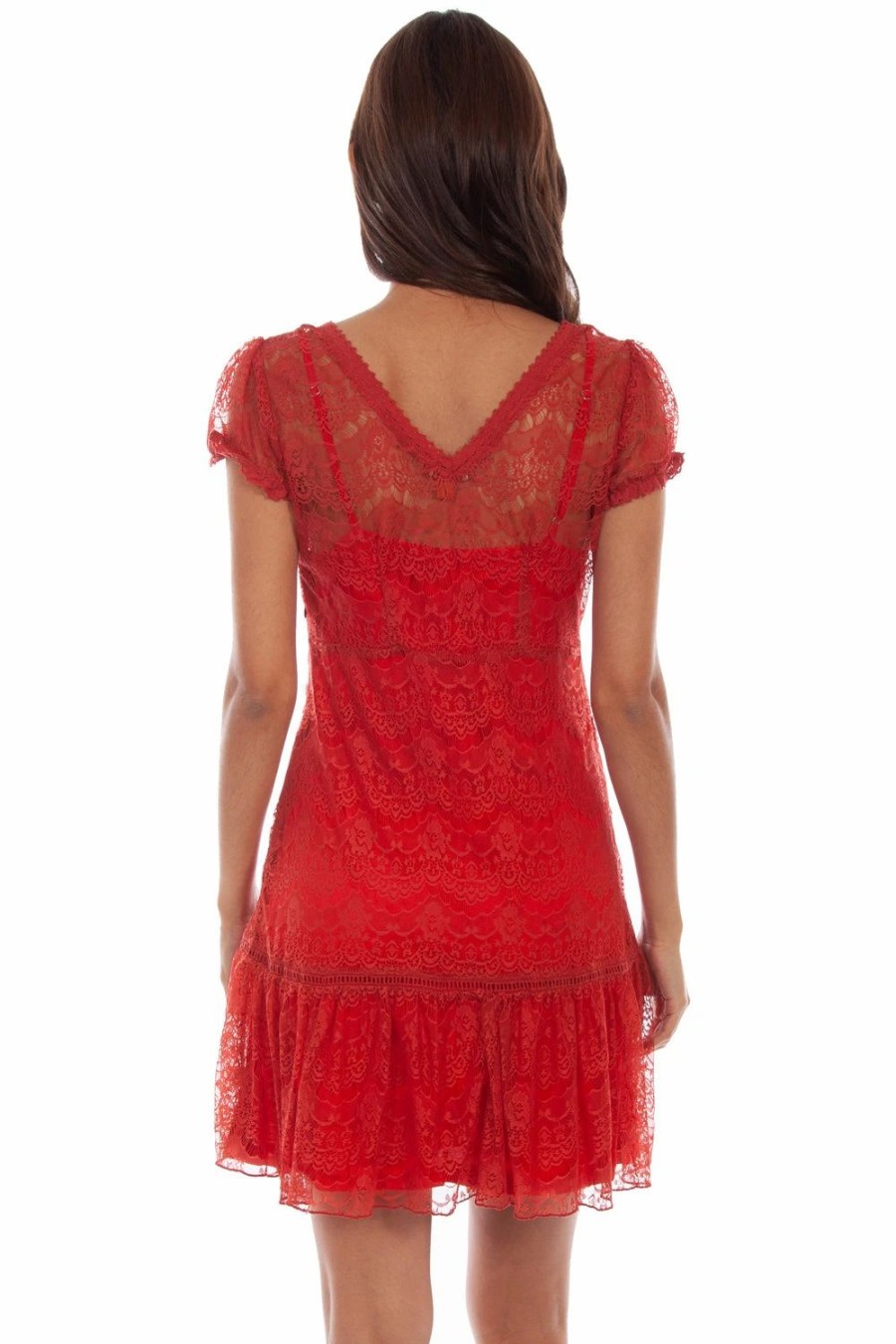 Dresses * | Scully Womens Sunset Nylon Lace S/S Dress