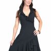 Dresses * | Scully Cantina Collection Halter Dress Black 100% Cotton Ruffled