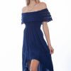 Dresses * | Scully Womens Royal 100% Cotton Oversize Lace S/S Dress