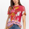 Tees & Tanks * | Golden Rose Flutter Sleeve Tee Multi