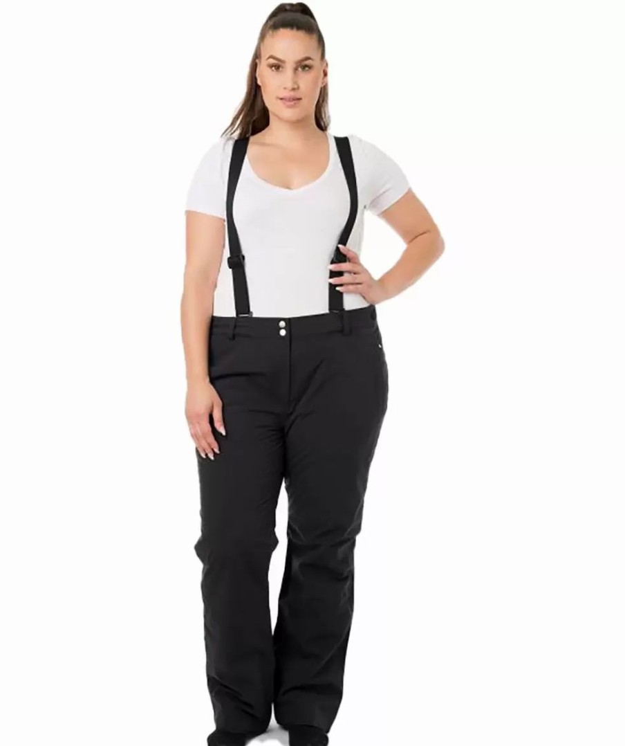 Pants * | Raiski Savona Ski Pants With Removable Suspenders Black Sizes 16-26