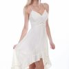 Dresses * | Scully Womens Vanilla 100% Cotton Hi/Lo Empire S/L Dress