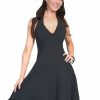 Dresses * | Scully Cantina Collection Halter Dress Black 100% Cotton Soutache