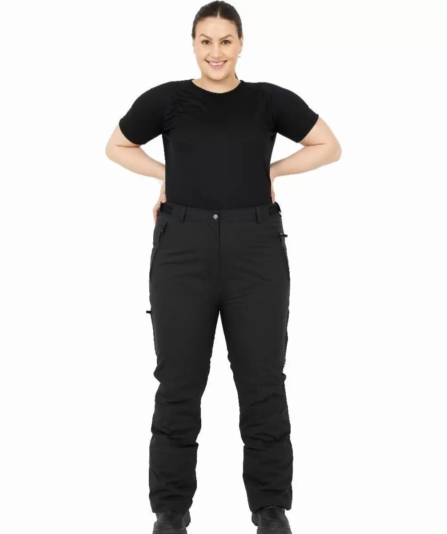 Pants * | Cartel Canada Stretch Ski Pants Black Short, Regular & Long Sizes 18-30