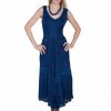 Dresses * | Scully Honey Creek Womens Full Length Dress Blue 100% Rayon Lace Up