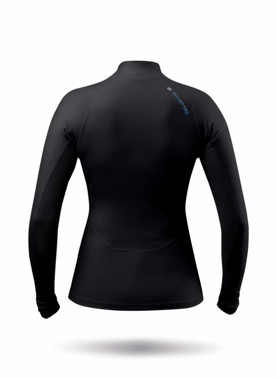 Technical Tops * | Womens Black Eco Spandex Long Sleeve Top