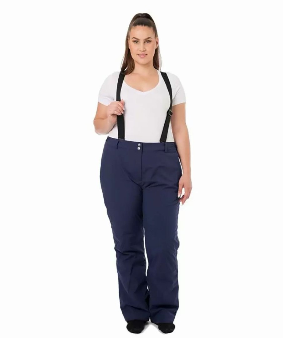 Pants * | Raiski Savona R+ Womens Plus Size Ski Pants Navy Sizes 16-18