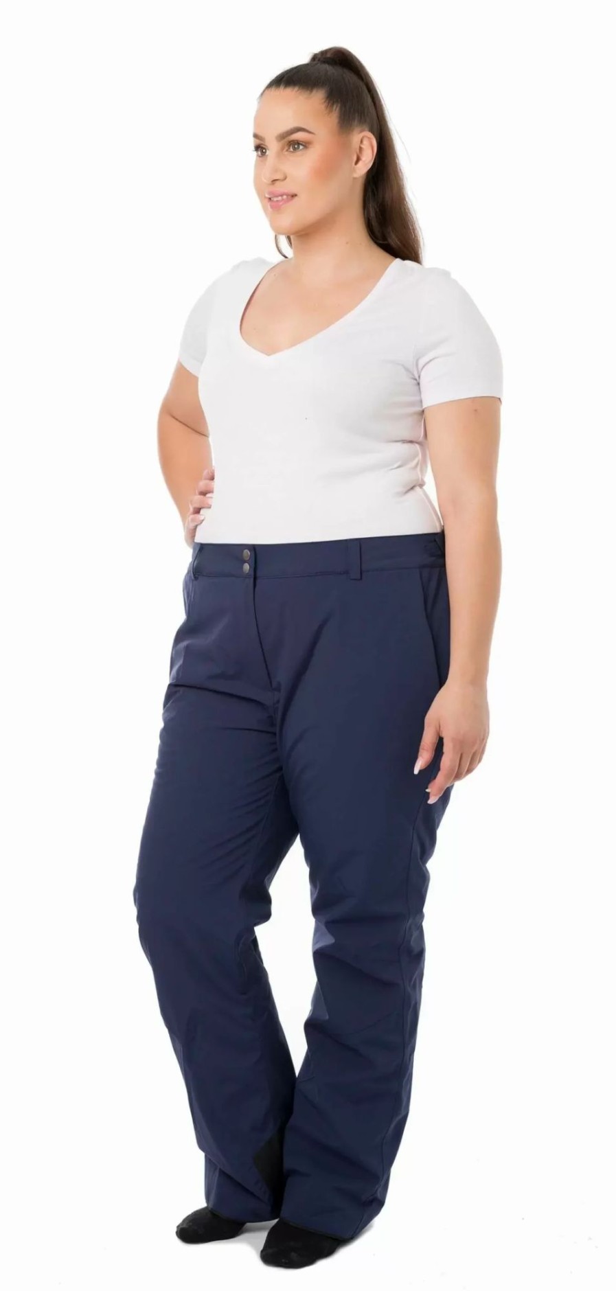 Pants * | Raiski Savona R+ Womens Plus Size Ski Pants Navy Sizes 16-18