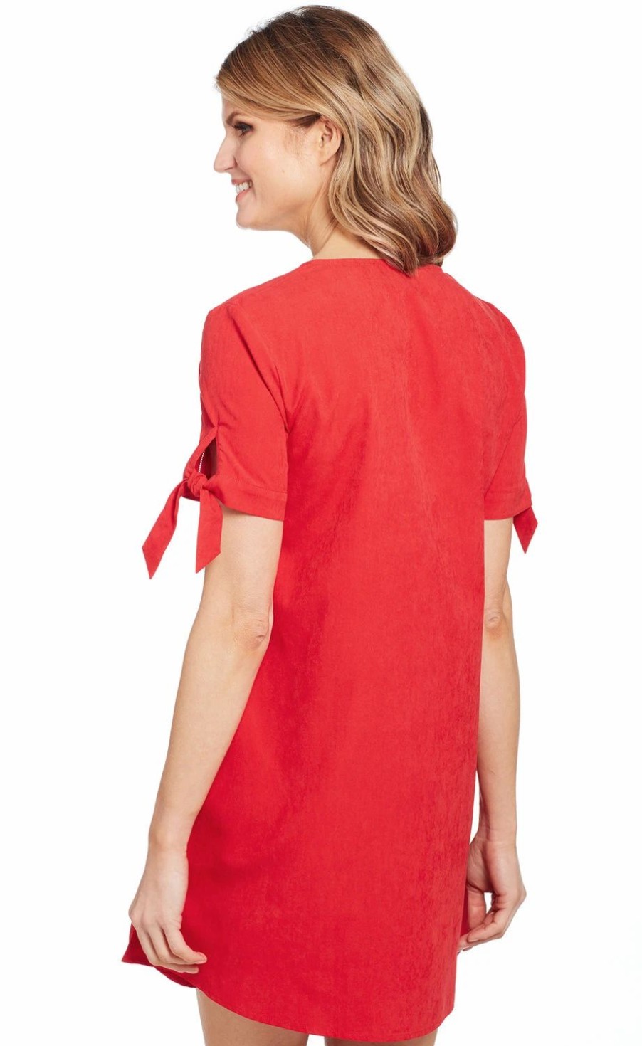 Dresses * | Cowgirl Up Womens Coral Red Polyester Southwest Dress S/S