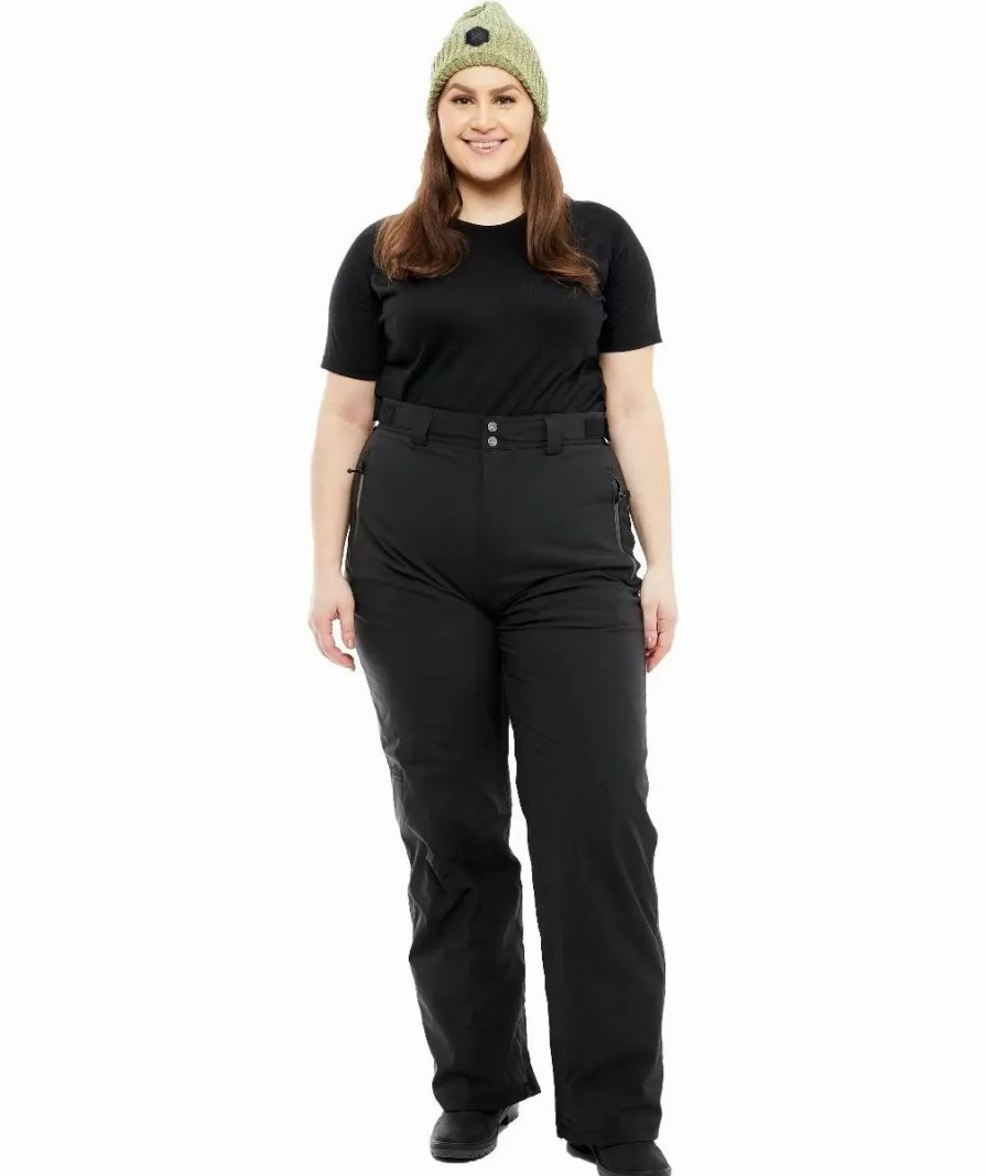 Pants * | Cartel Arctic Stretch Womens Snow Pant Black Extra Short, Short & Regular 2Xl-10Xl