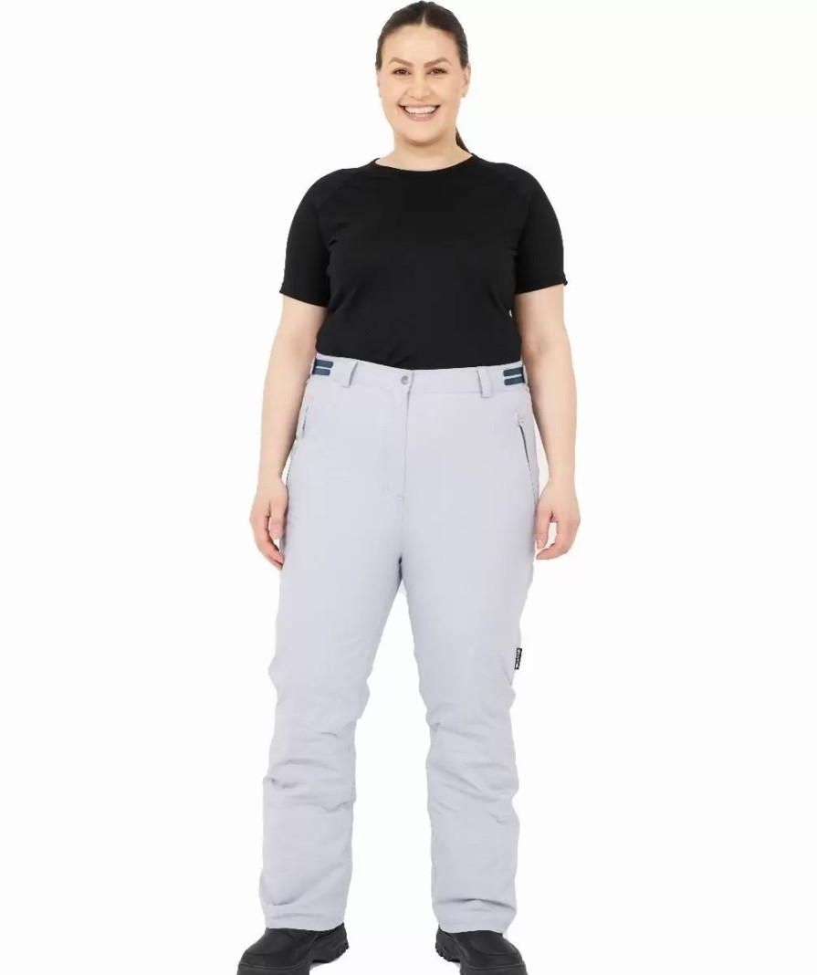 Pants * | Cartel Canada Stretch Ski Pants Grey Sizes 18-28