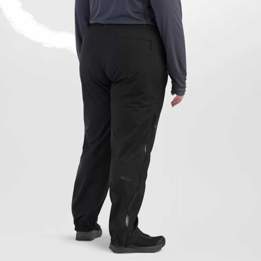 Pants * | Outdoor Research Aspire Goretex Plus Size Rain Shell Pants Black 1X 4X